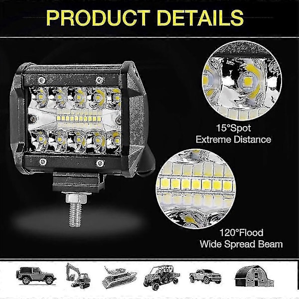 1 stk. LED Arbeidslys Spotlights Bil Offroad Lys Kompatibel Med Lastebil Traktor