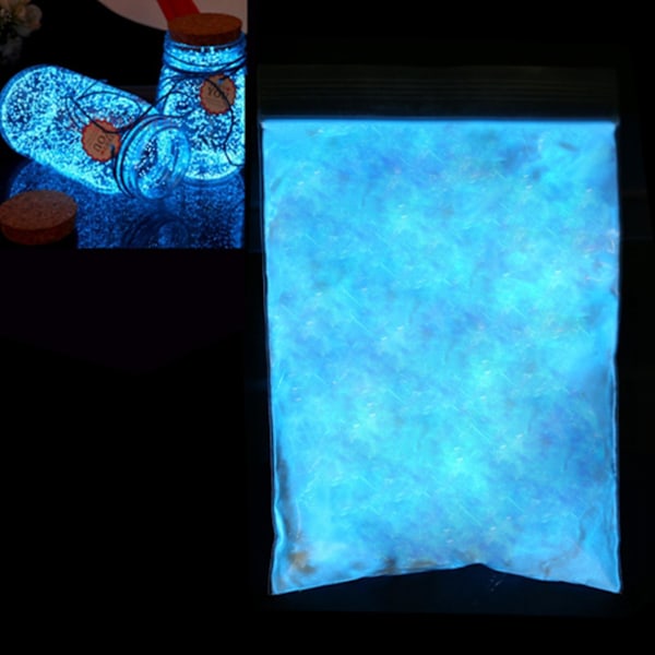 100g Fluorescerende Pulver Lysende Pulver Maling DIY Pigment Belegg Nattlysende Pulver