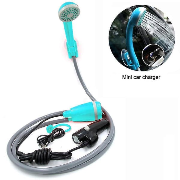 Bärbar Dusch Campingdusch, Campingdusch med Dränkbar Pump, Bärbar Utomhusdusch Vattenpump för Camping