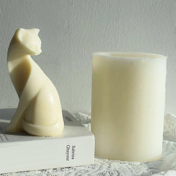 3D Abstrakt Katte Lys Silikoneform Til Håndlavede Lys Ornamenter Fremstilling