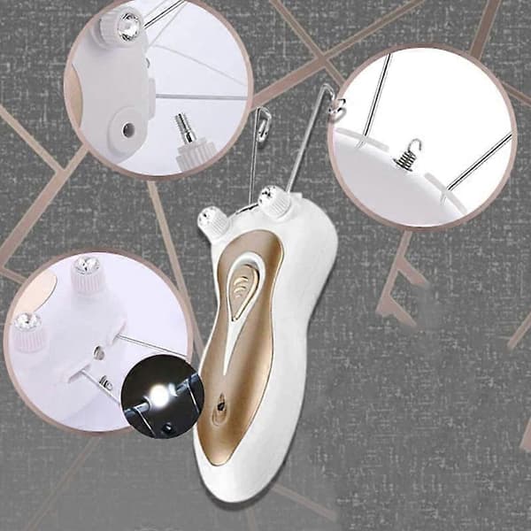 Elektrisk Epilator til Kvinder Mænd Krop Ansigtsben Hals Ansigtsbehåringsfjerner til Dame med Bomuldstråd Makeup