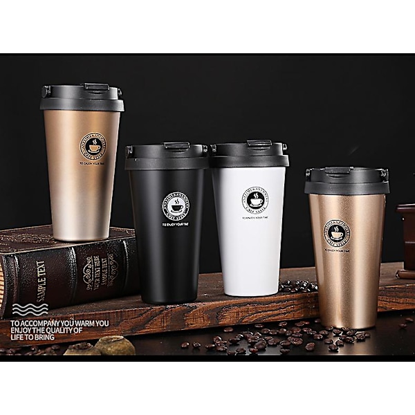 JUSCH Wekity dubbellagers bilmugg med stor kapacitet, semestergåva, rostfri sugrörskopp, 500ml(WZ1421),QINWEI-346