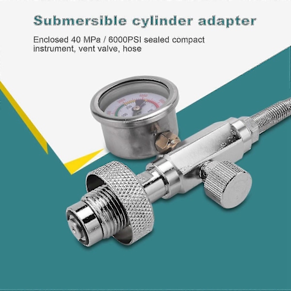 Pcp Fyllestasjon Ladeadapter For Dykkerflasker Med G5/8 Tommers Din Adapter Og 50cm Slange S202
