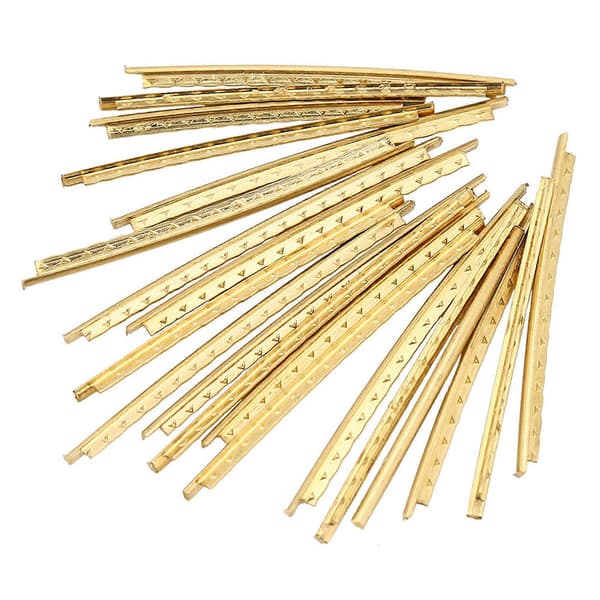 20 st/set 2,0 mm mässing gitarrbandtråd set reservdelar för akustiska trägitarrer