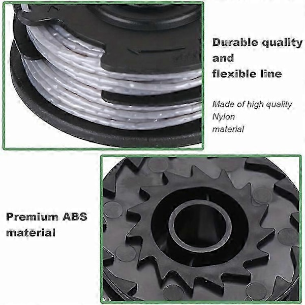 1 Sett Kompatibel For BOSCH 6STK Gressklipper Trimmerspoler 9 + 1 Beskyttelseshette 1600A00X61, 1600A00DU0, F016L724381