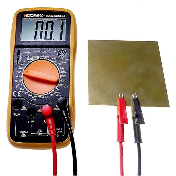 2 stk. Multimetertest, Rett vinkel til krokodilleklemmer Myke testkabler for elektrisk testing 1 m