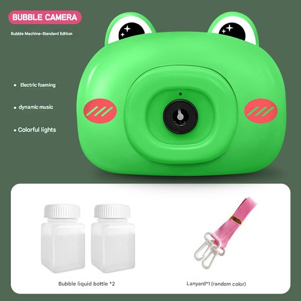 Fuldt automatisk lysende boblekamera, elektriske bobler, dynamisk musik Frog