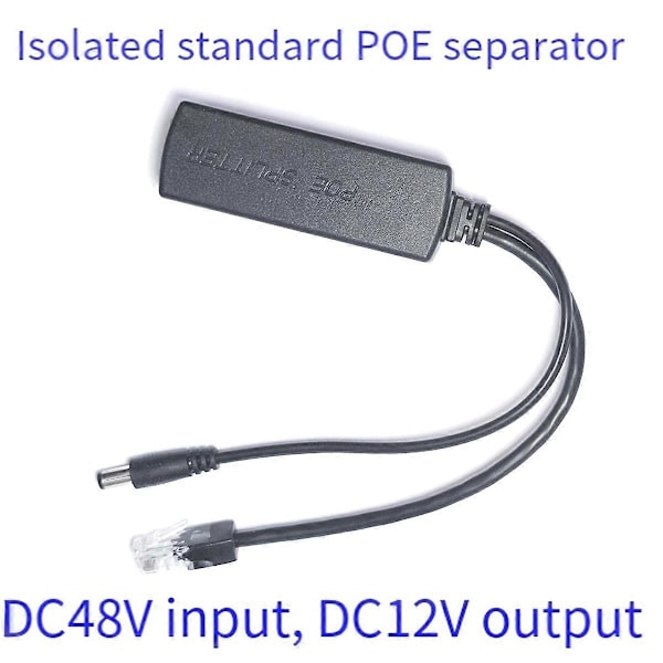 Gigabit Mini PoE Splitter 10/100/1000Mbps POE Splitter DC Utgang 12V Power over Ethernet IEEE 802.3a