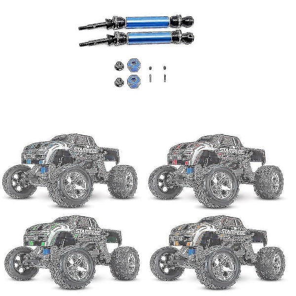 2 st Metall Bakre Drivaxlar Cvd Kompatibel 1/10 Traxxas Slash Rustler Stampede Hoss Vxl 4x4 2wd Rc Bil Uppgraderingsdelar, 2