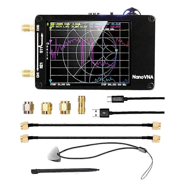 Opgraderet NanoVNA-H Vektor Netværks Antenne Analysator 10KHz-1.5GHz MF HF VHF UHF til SD Kort Slot Digit