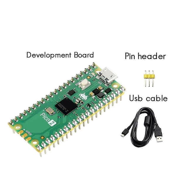 Velegnet til 2-M Udviklingskort RP2350 Microcontroller ARM -M33 Hazard3 RISC-V Loddepin Header