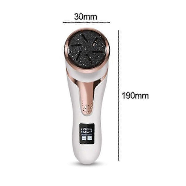 Elektrisk Fodslibe Sæt, Genopladelige Pedicure Værktøjer Fodpleje Fodfil Med 3 Hoveder, 2 Hastigheder, Batteridisplay Til Fjernelse Af Revnede Hæle Hård Hud