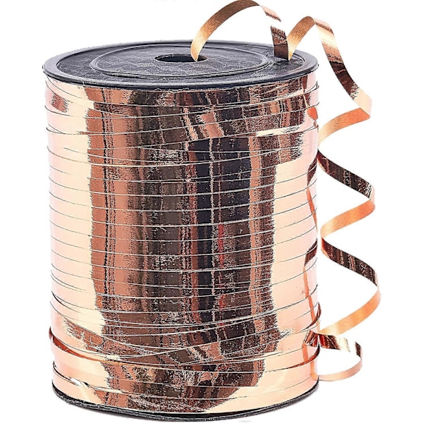Rosaguld Bånd, 1/5'' x 500 Yard Krøllebånd til Håndværk, Iridescent Krøllet Bånd, Skinnende Metallisk Bånd til Gaveindpakning, Bånd til Balloner