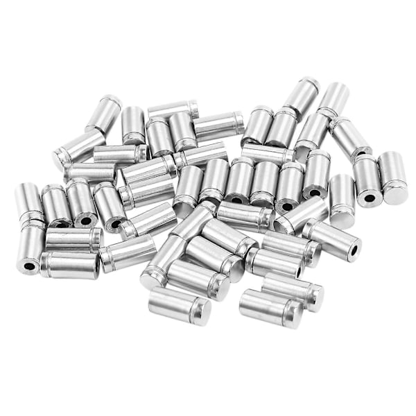50 Pack Sign Standoff Skruvar Reklam Skruvar Rostfritt Stål Vägg Standoff Fästen Glas Akryl Spik för Glaskonst och Skyltvisningar (1/2 x 1
