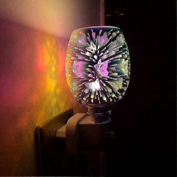 Elektrisk LED Aroma Diffuser Lampe Voks Smelteoliebrænder - EU Stik - God