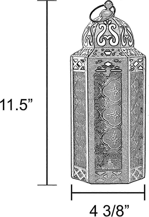 Marokkansk Dekorativ Lyslygteholder, Blå