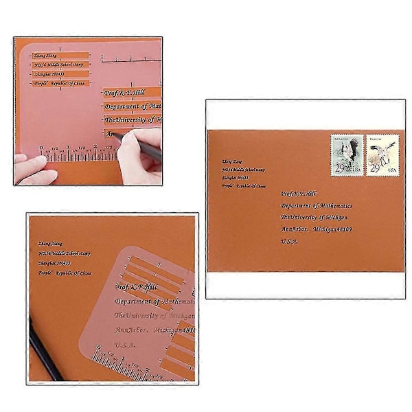 4 kpl Kirjainmallineet Katunumeromalline Kirjekuorimalline Lettermate-niitit