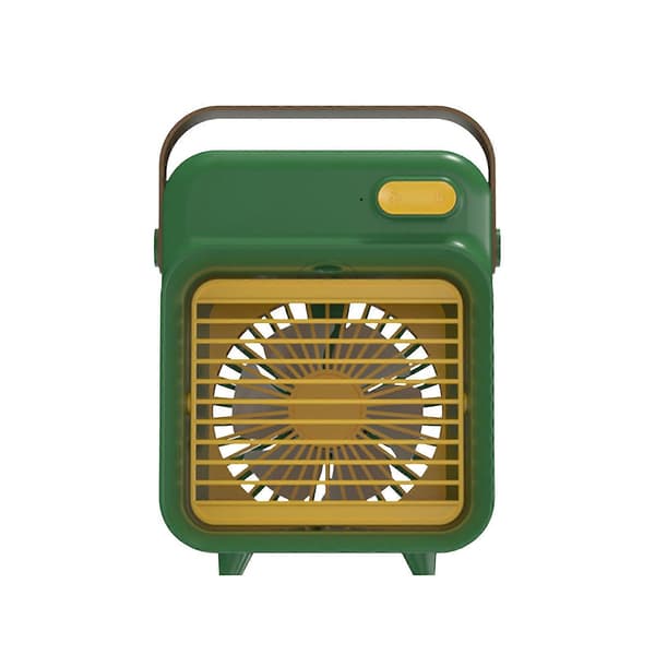 Køleventilator vandkøling lille ventilator lille aircondition ventilator plug-in bordventilator Green