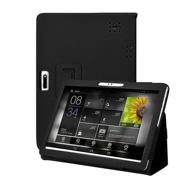 Universal 10/10.1 tommer læderstativcover til Android Tablet 24X17cm PC beskyttelsescover Black