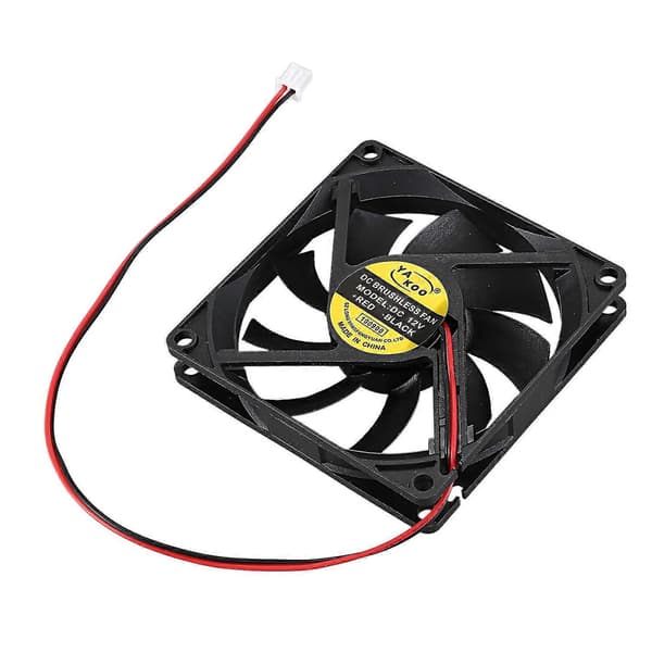 DC 12V 0.18A 2-benet stik PC Computer Kabinet Køleventilator 80x80mm