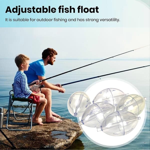 5-pack justerbara ovala fiskebubblor för kastning