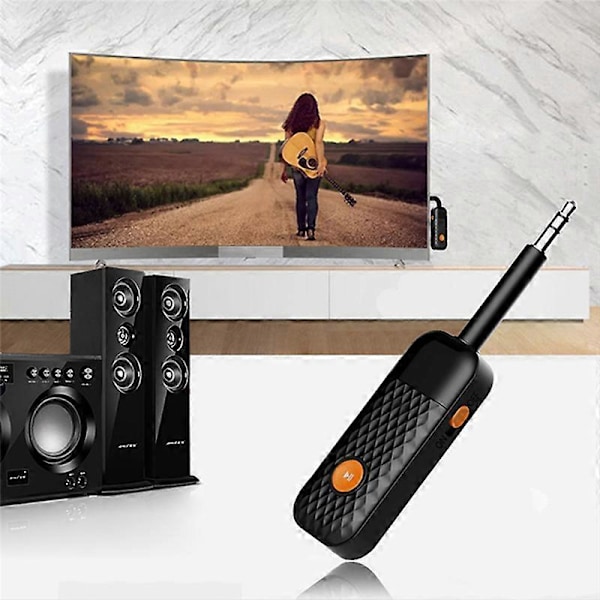 Bluetooth 5.2 Audio Receiver Sender 3.5mm AUX Stereo Trådløs Audio Adapter med Mikrofon til Hovedtelefoner