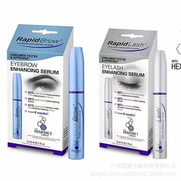 3 pulloa RapidLash ripsiseerumia ja RapidBrow kulmakarvaseerumia Silver pipe