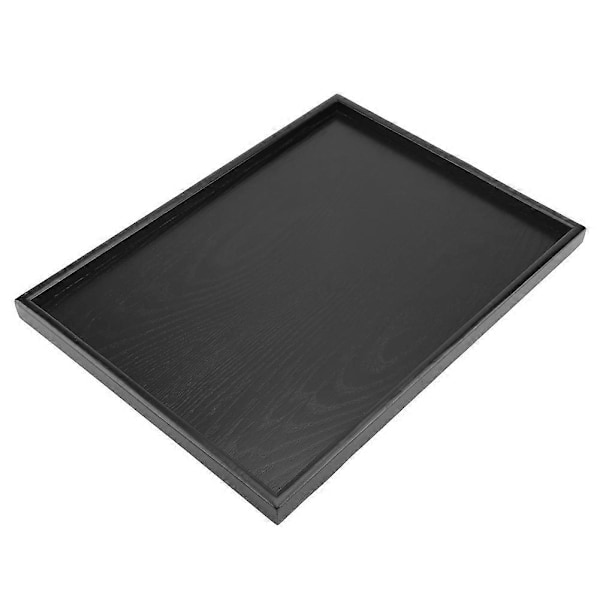 Serveringsbricka i massivt trä, rektangulär, 35 x 24 cm för te, kaffe, snacks och måltider