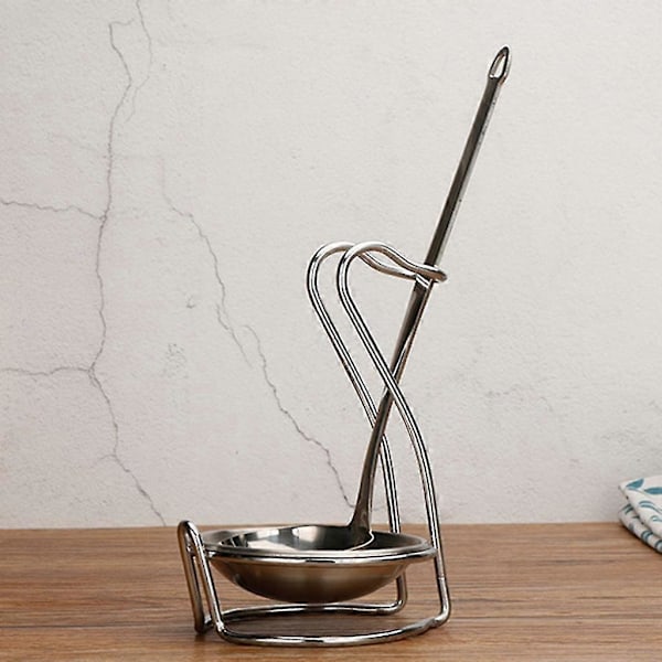Elegant Svan Rustfrit Stål Skeholder Til Sædeholder Stativ Opbevaringsstativ Kok