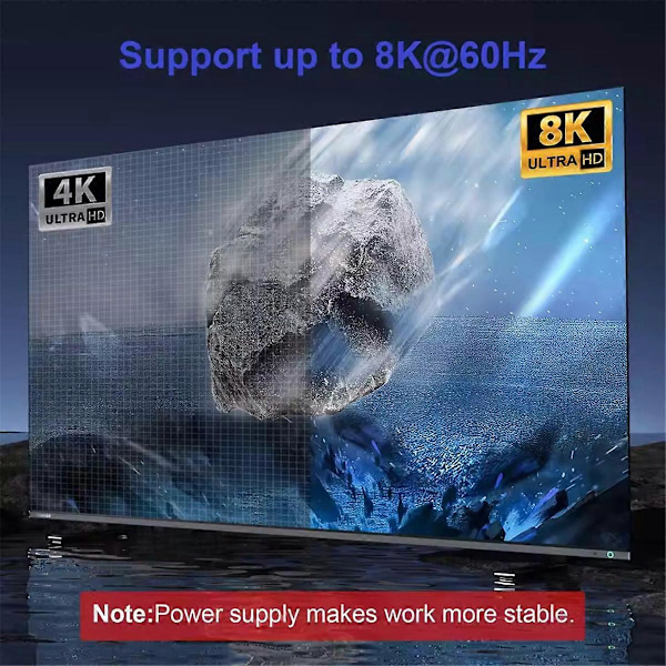 Kaksisuuntainen USB C -kytkinjakaja 8K USB C -kytkin KVM 8K 60Hz 4K 144Hz -video useille lähteille