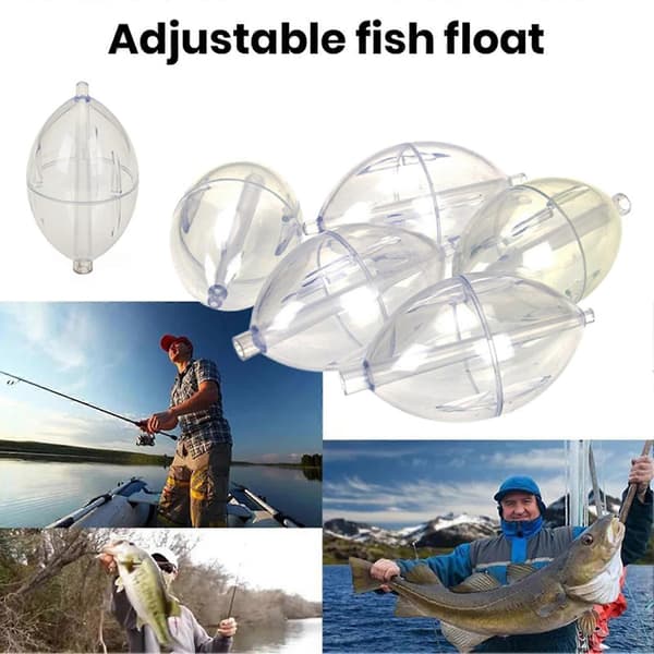 5-pack justerbara ovala fiskebubblor för kastning