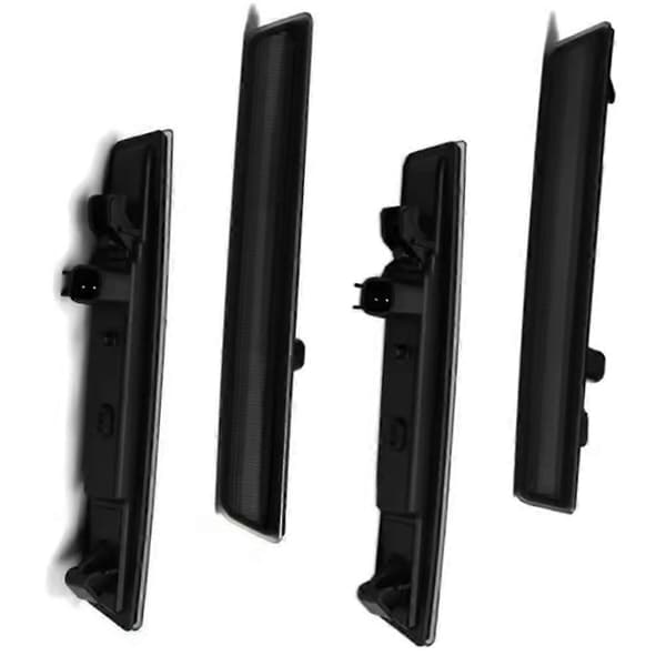 Til Dodge Challenger 2015-2022 Linse LED Sidemarkeringslys Gul Foran Rød Bagside Skærm Reflektorlys Black