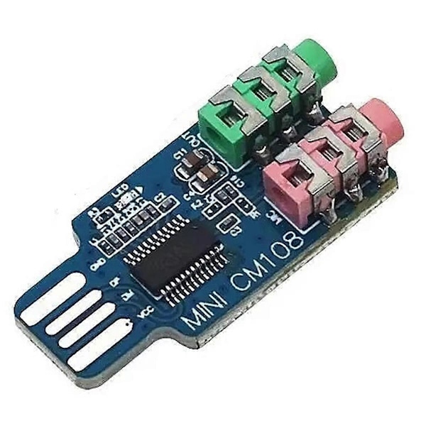 Drivrutinslöst USB-ljudkort Dator Externt ljudkort Modul Laptop Ljudkort CM108 USB-ljudkort