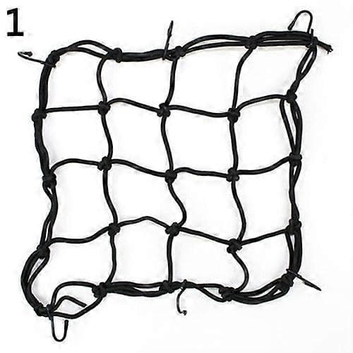 30x30cm Elastisk Motorcykel Netpose - med 6 Kroge - til Hjelm & Bagage & Diverse Holder Blue