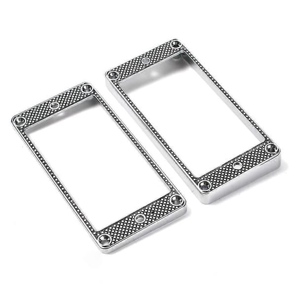 2 st Humbucker Pickup Ring Metall Böjd Bottenram för LP PRS Gitarrdelar