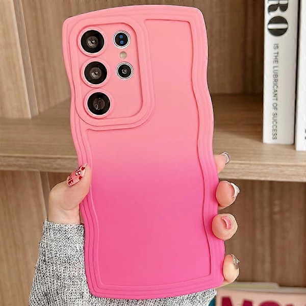 Vågformsfodral för Samsung Galaxy S20 FE 5G, Sött Vågforms Slim Fit Stöttåligt Skal Mjukt Fint Anti-Rep TPU-Fodral - Rosa Ros