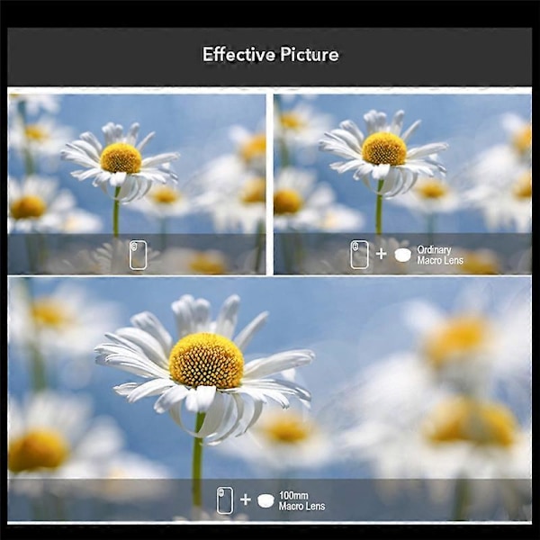 APEXEL 4K HD 100mm Makroobjektiv med CPL Filter Universal Klemme Mikro-Objektiver til iPhone/Samsung/Alle Sm