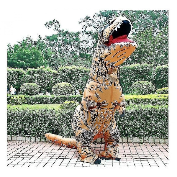 Snabb leverans Uppblåsbar kostym Helkroppsko Dinosaurie Party Blow-up Suit Halloween dinasour