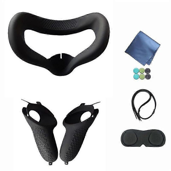 Musta uusi Oculus Quest2 silikonimaski, vuotamaton silmämaski, Quest toisen sukupolven suojapuku, Quest2 -lisävarusteet