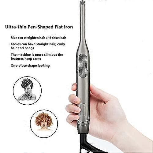Mini-plattång Pencil Flat Iron 1/2\" titanplattor för kort hår, pixie-klippningar och skäggstyling