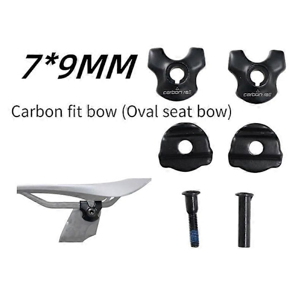 Cykel Sadelpindsklemme til Carbon Sadel Rails Adapter Cykel Sadelpindsrør Oval / Runde Clips Cykling
