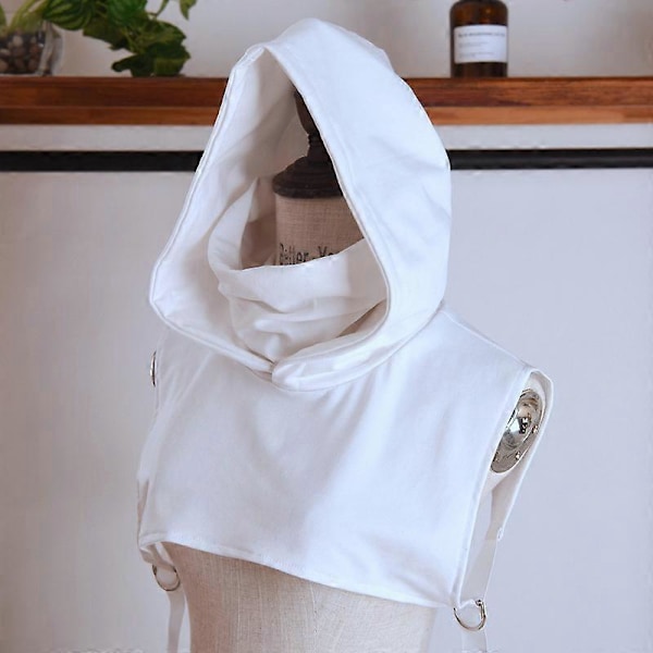 Ny medeltida kostymtillbehör Falsk krage Huvad kappa Kåpa Cosplay Assassinhatt Unisex Krage Höst Vinter Skjorta Falsk krage