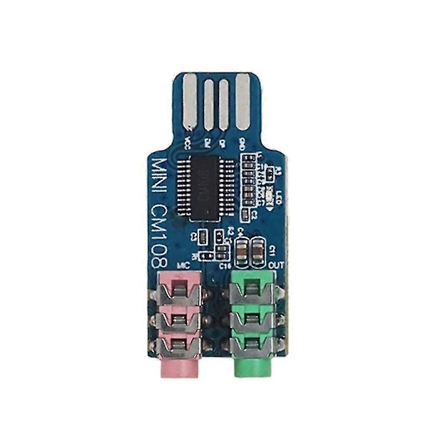 Cm108 USB-äänikorttisirun ajuriton tietokoneen ulkoinen äänikorttimoduuli