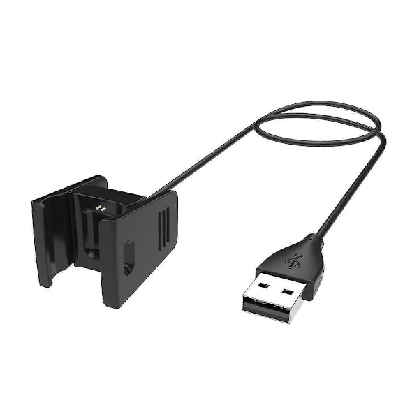 Laddare för Smartwatch Charge Ersättning USB-laddare Laddningskabel Dockningsstation Adapter för Fitbit Charge 2 Pulsklocka (Svart)