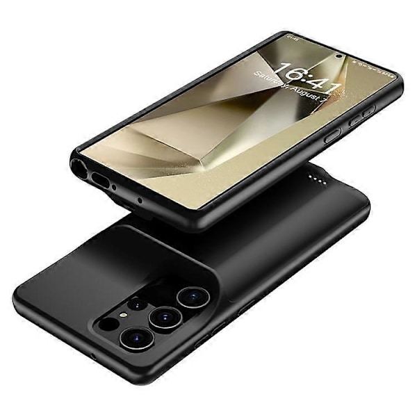 Til Samsung Galaxy S25Plus TPU Oplader Etui 6500mAh Batteripakke Genopladelig Powerbank S25Plus