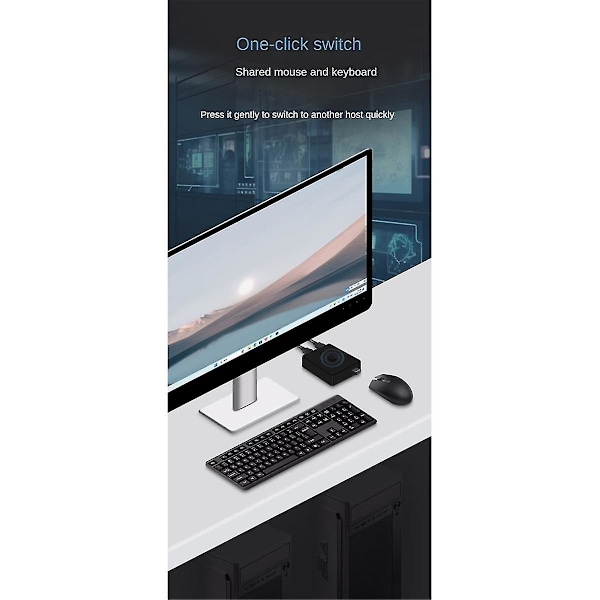 USB 2.0 KVM Switch 1X2/2X1 Switch Switcher USB Splitter Delt Controller til Bærbar Computer Printer Tastatur Mus, B