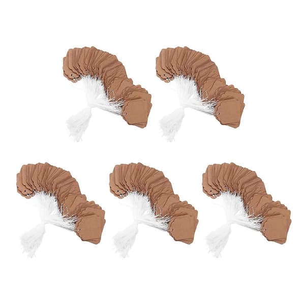 Prislappar med snöre - söta presentetiketter i kraftpapper