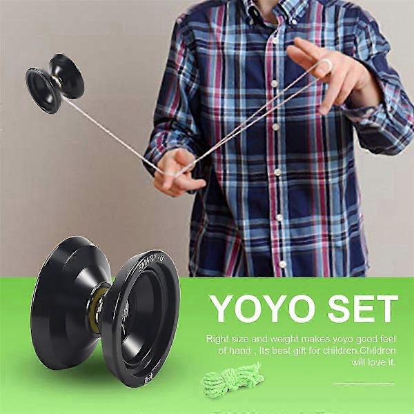 BEBOOYOYO Ny Metall Yoyo Professionell Yoyo Set Yo Yo + Handske + 3 Rep S2 Yo-Yo Klassiska Leksaker Diabolo