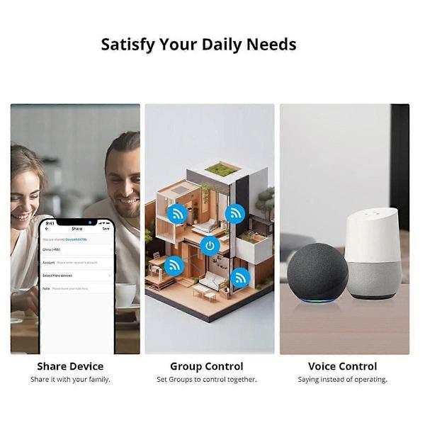 Basic R4 WiFi Smart Switch Fjernbetjeningsmodul Relæmodul Via Arbejde Kompatibel med Alexa, Home