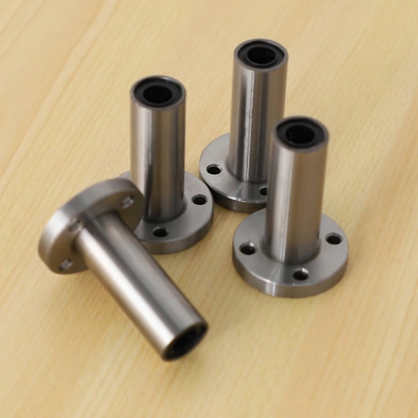 4 stk. 8mm LMF8LUU Lange Rund Flenskobling Lineær Bevægelsesleje, CNC Dele Glide